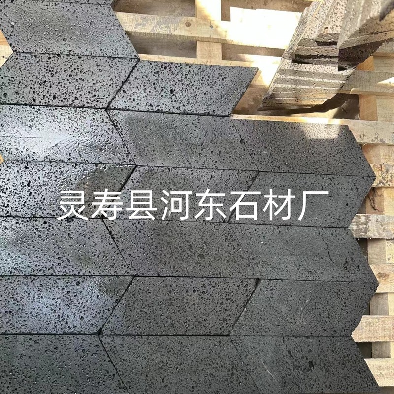 灰黒色火山岩洞石多空玄武火山岩ハニカム石室内外模造古文化石舗装石|undefined