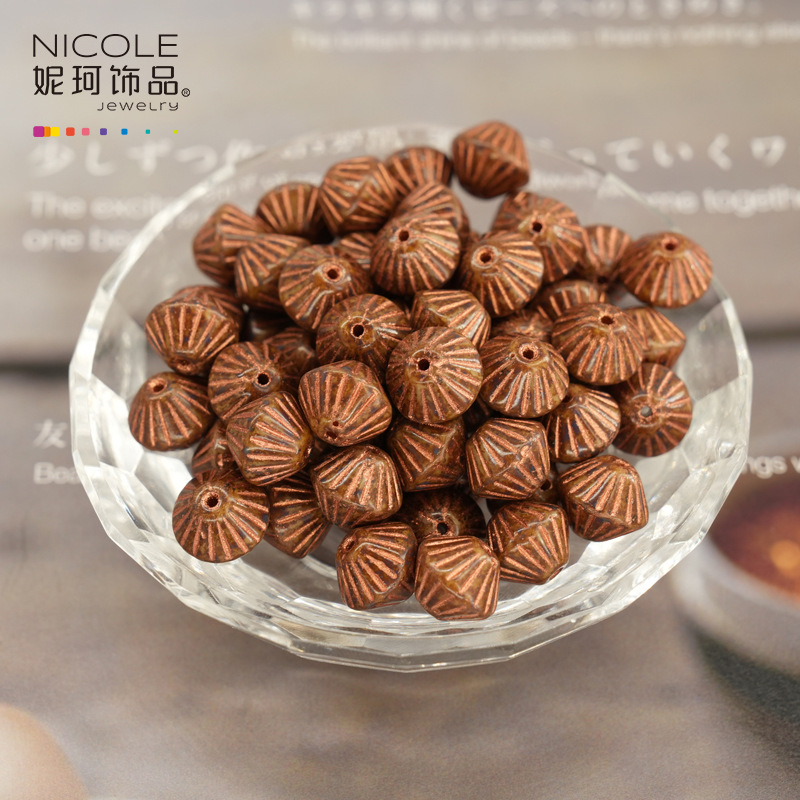 Importado checo Baosha cuentas de linterna de vidrio con cuentas hechas a mano Pulsera de 11mm accesorios de material de bricolaje alrededor de 100 piezas