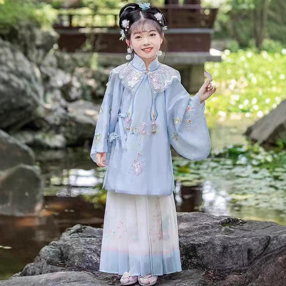 Rain Butterfly Новый оригинальный Hanfu Girl Ming Детский национальный стиль Новый китайский стиль