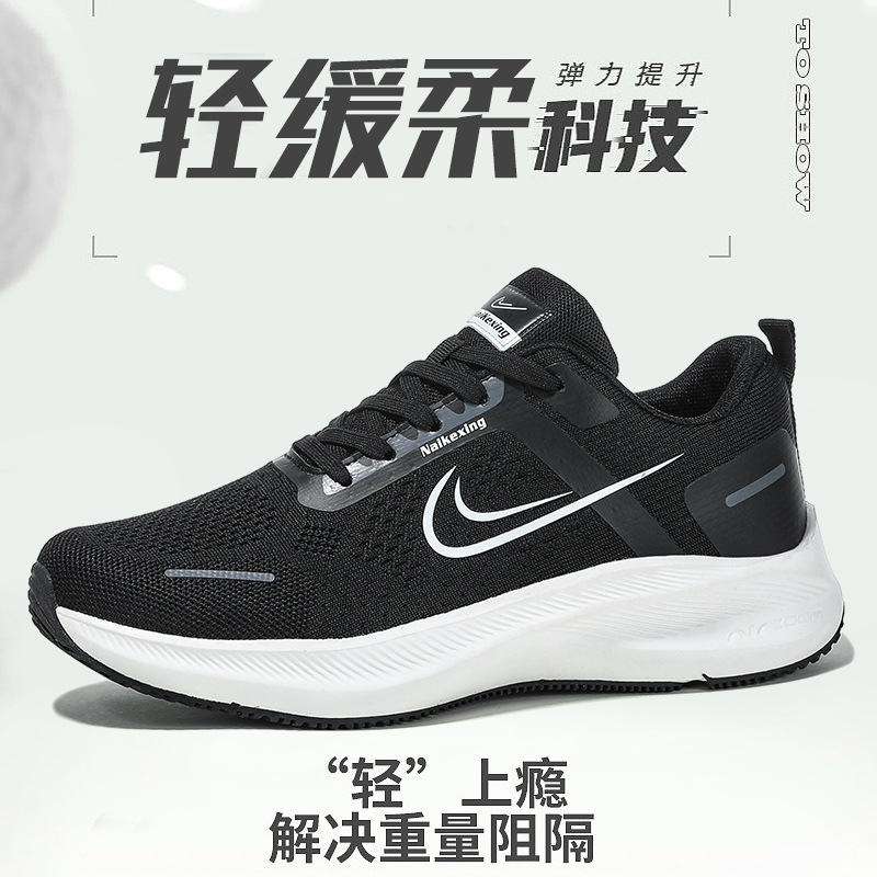 NK marca zapatos deportivos para hombres zapatos de verano 2026 tela de malla transpirable suave zapatos de correr ligeros zapatos de corrida amortiguadores para hombres