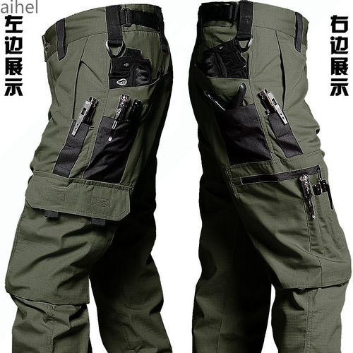Summer Governor Outdoor Saint Beetle Work Pants for Men, Quick-Drying Tactical Pants, American Military Style Black Training Pants