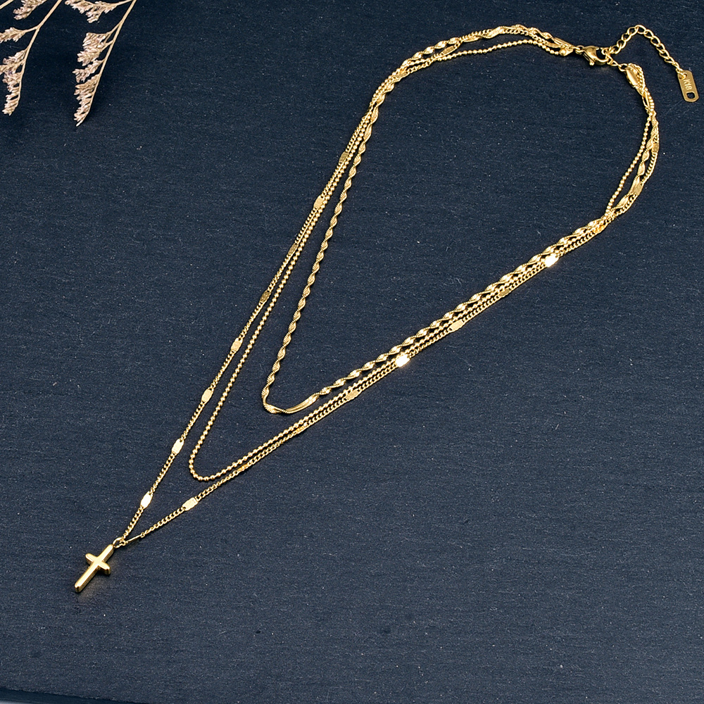 Minimalist Layered Necklace In Gold Delicate Chain Quiet Luxury_voghion.com