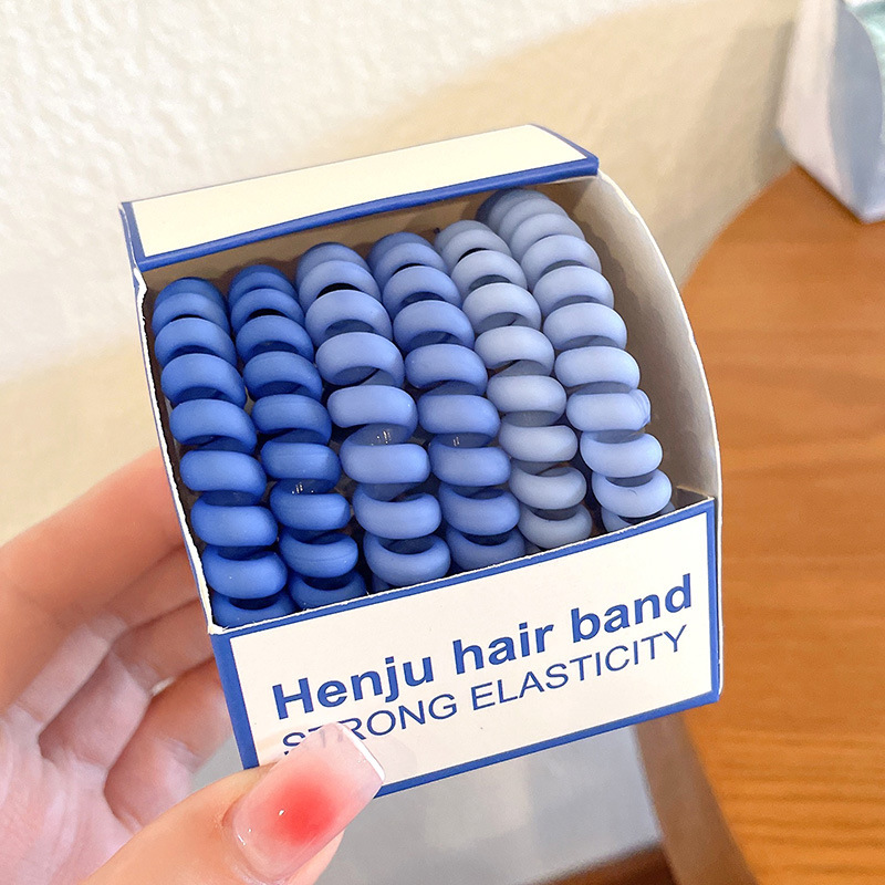 Color helado simple elegante de alta moda elástica línea telefónica anillo de pelo tocado Cola de Caballo lazo durable cuerda de pelo accesorios para el cabello