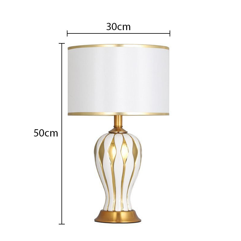 País americano lámpara de mesa de cerámica estudio dormitorio Retro Decoración cabecera modelo creativo habitación hogar lámpara de mesa Decoración