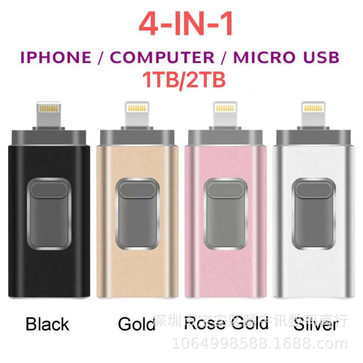 Pendrive 128GB USB Cle i-Phone Android/tablet 4-In-1 1TB 2TB