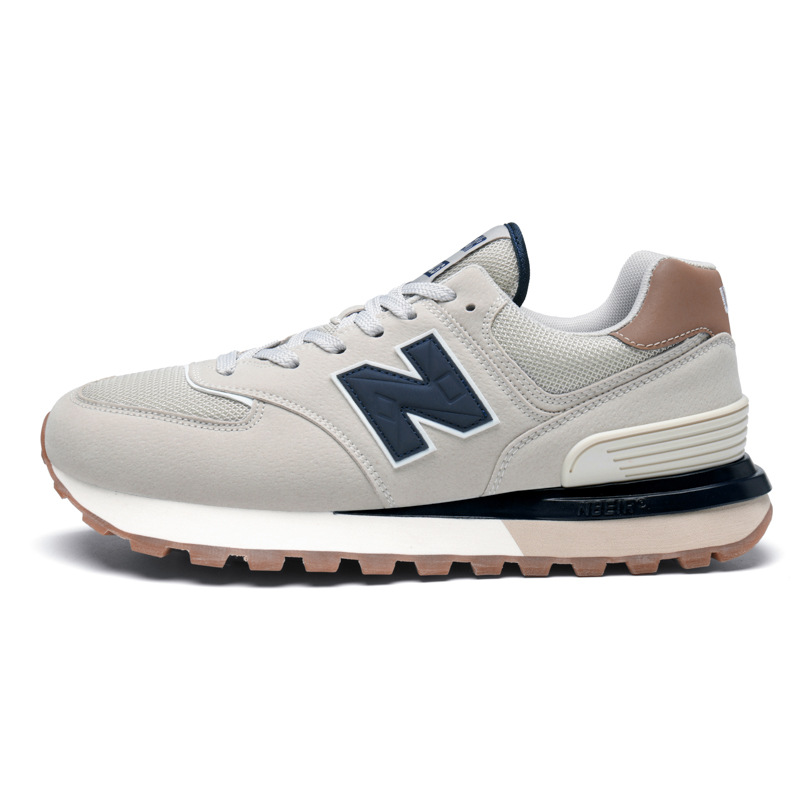 Giày thể thao unisex cổ điển tăng chiều cao đế dày phong cách Balance 574 — màu xanh đậm
