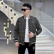 2024年新款男士休闲夹克衫潮流时尚高档棒球领外套轻奢男装JK9048