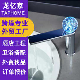 矮款全铜面盆水龙头冷热家用台盆洗脸盆卫生间枪灰水力发电龙头