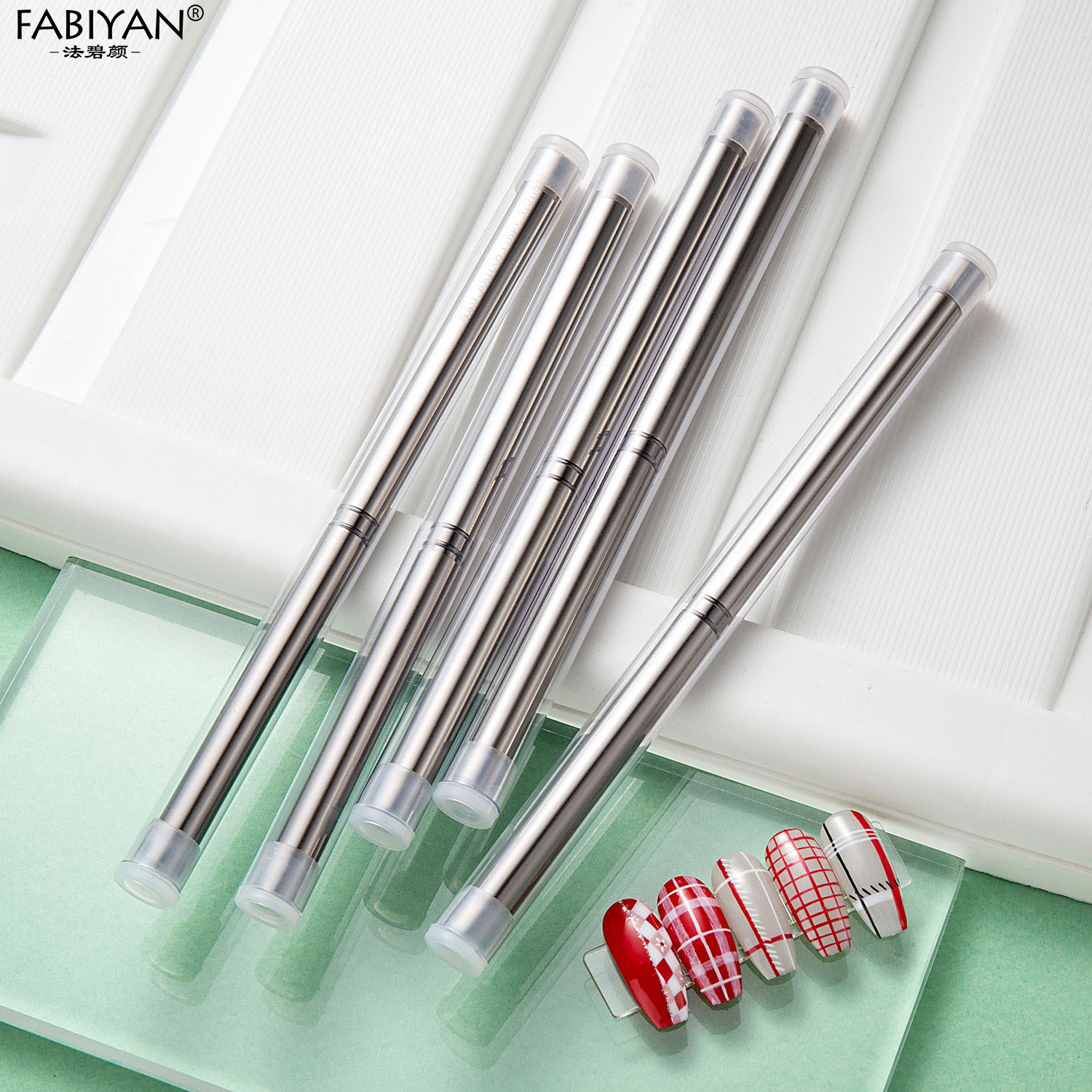 12 piezas varilla de metal cepillo de uñas traje fino pelo dibujo pluma tubo de cobre fototerapia pintura pluma línea dibujo flor herramienta