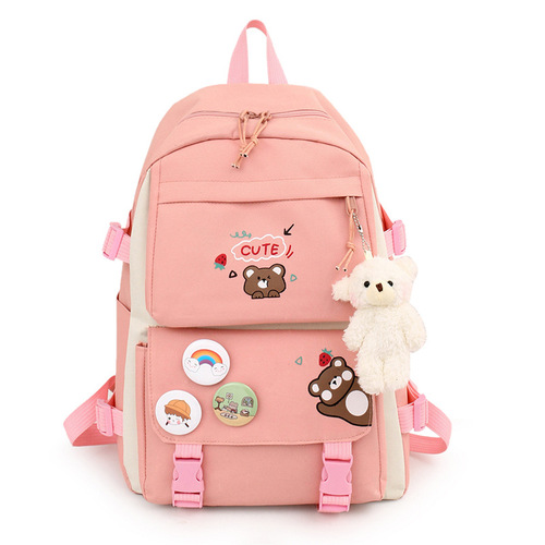 New five-piece primary school bag set for girls, lightweight and cute bag, student backpack, girl’s backpack, one piece drop shipping