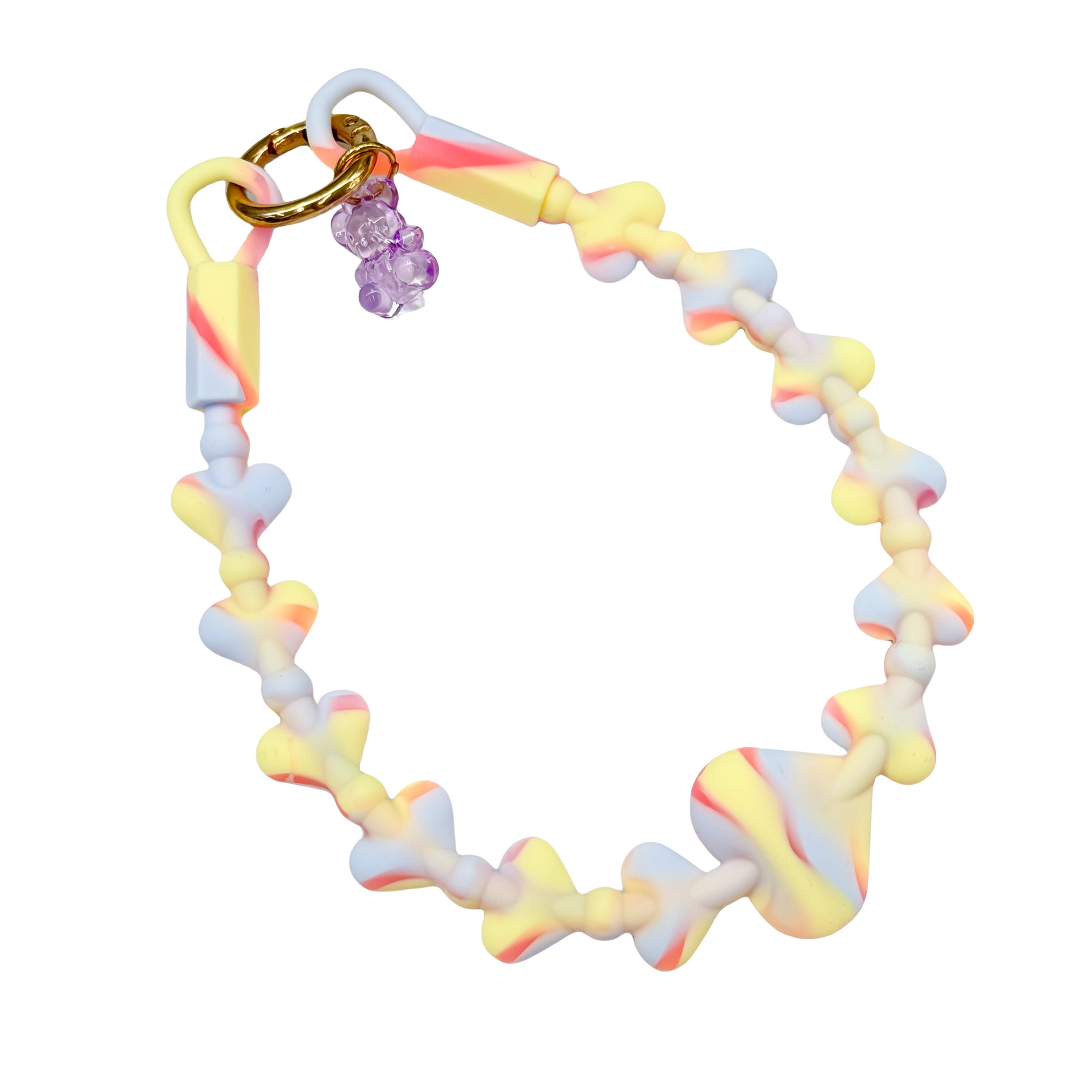 Buca hecha a mano ins viento de alta calidad cuerdas de teléfonos móviles amor pulsera de silicona cuerdas de moda de teléfonos móviles corto / adornos