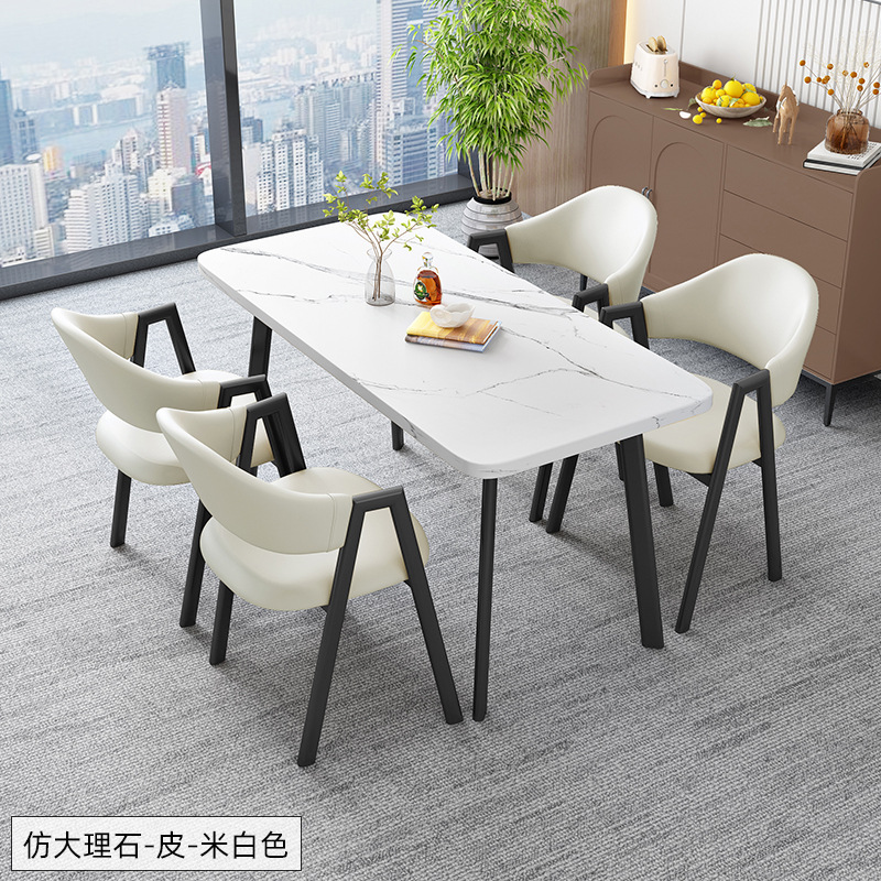 北欧の長方のテーブルは簡単で、業務的に接客します。