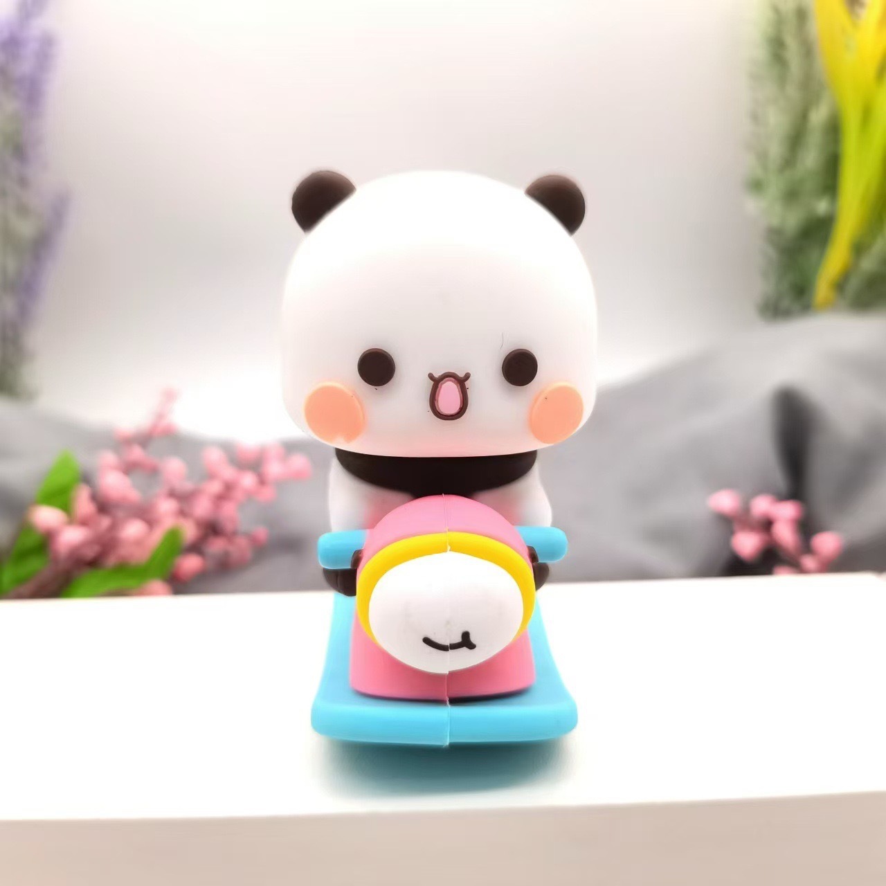 Figura de Panda Decorativa de PVC para Escritorio y Auto