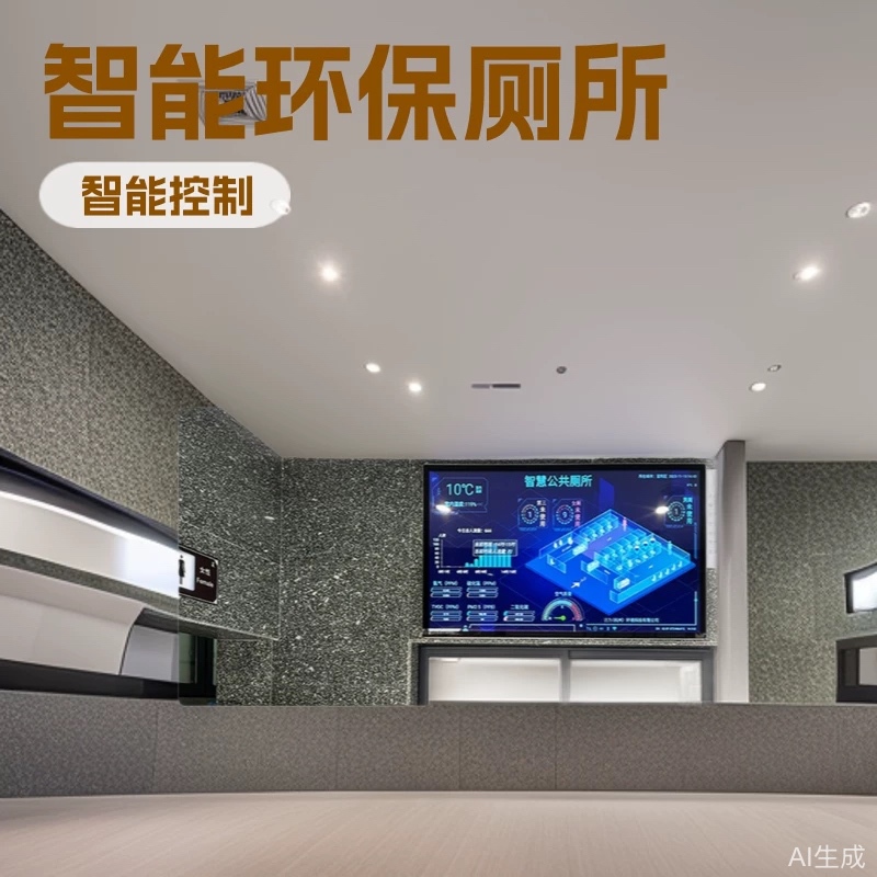 洁为科技智慧厕所引导系统大屏医院学校管理马桶公厕整体智能化