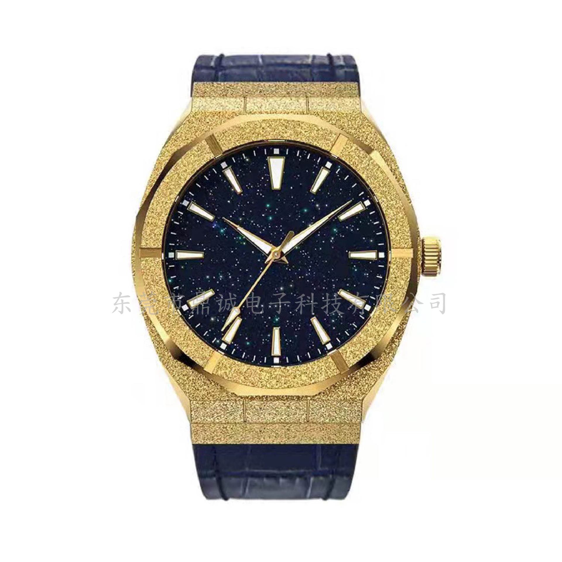 Nuevo reloj de cuarzo de acero inoxidable PR transfronterizo oro acero reloj de arena luz nocturna estrella reloj de hombre literalmente un