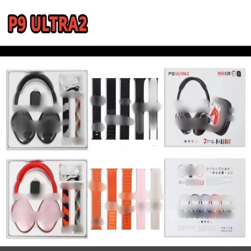 P9Ultra Smart Watch Huaqiangbei Multifunctional Bluetooth Call Smartwatch for Men and Women P9Series9 Smart Watch Cross-Border