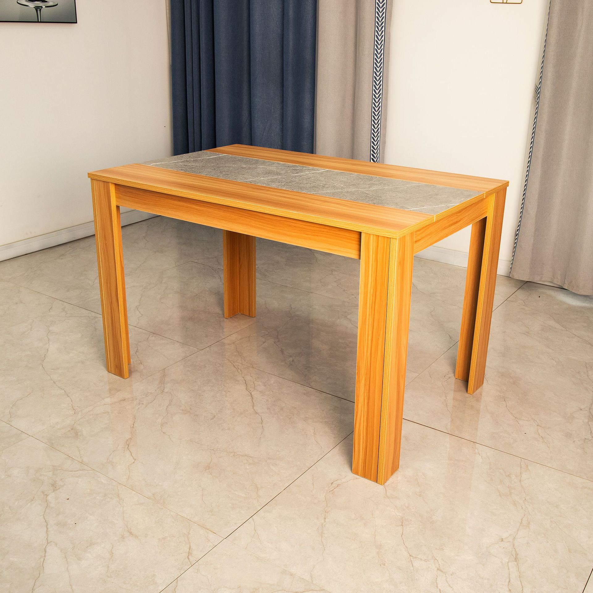 Mesa de comedor de madera amazon mesa de comedor de madera maciza pequeña casa mesa de comedor para 4 personas simple