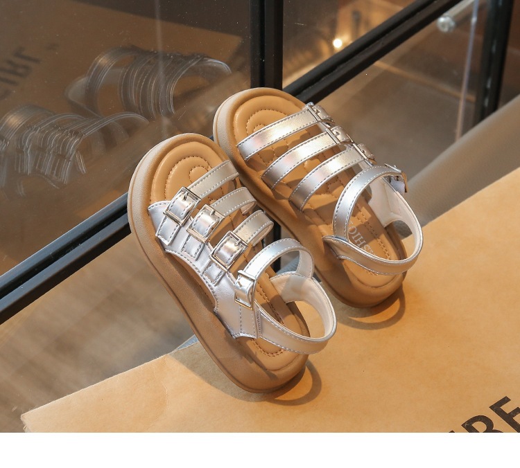 Mädchen Gladiator Sandalen Mit Knöchelriemen Für Den Sommer_voghion.com