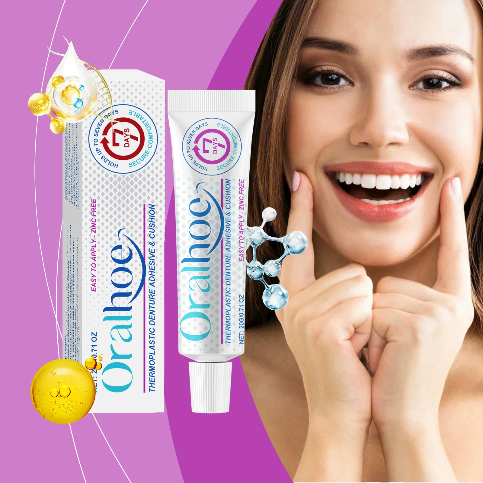 ORALHOE зубные протезы для фиксации клея Термопластичные зубные протезы клей для фиксации зубных протезов для повышения комфорта