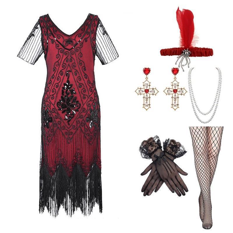 Amazon 1920S Gatsby Suit Tassel Dress Evening Party Annual Meeting Banquet Long Dress Foreign Trade 2026
