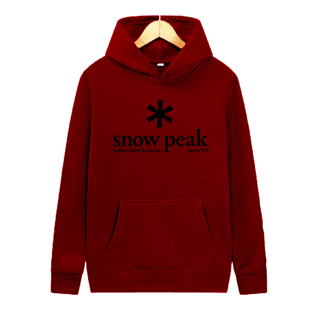 Snowflake pattern "snowpeak" carta print drawstring hooded