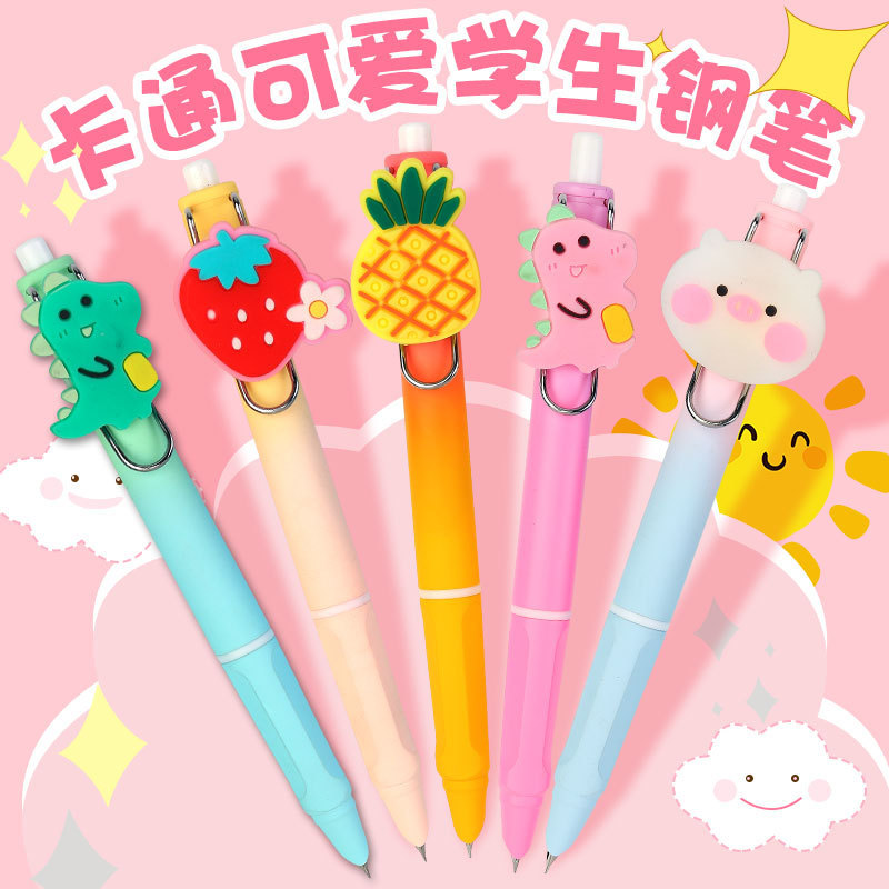 Pluma estilográfica retráctil de Wei Zhuang con punta extrafina para estudiantes, adecuada para la práctica de escritura diaria, con cartuchos de tinta y diseñada especialmente para estudiantes de tercer grado.