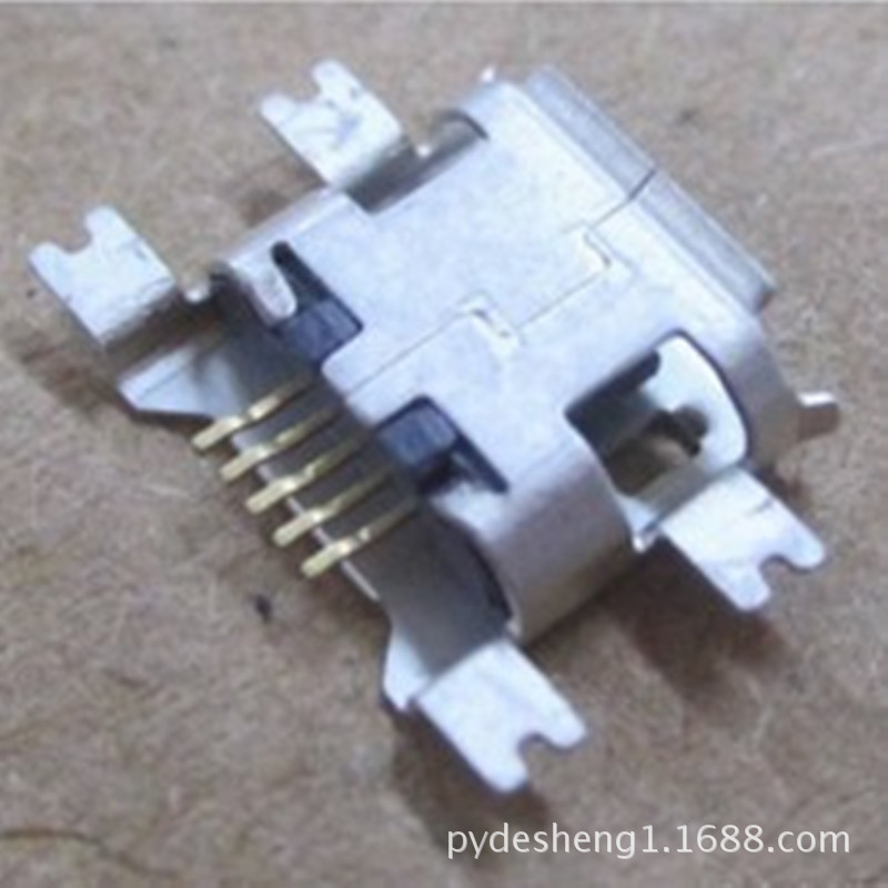 Manufacturers supply micro usb Female DIP/SMT/180 degree/With solder pads/Extended P-pin/Shen plate female