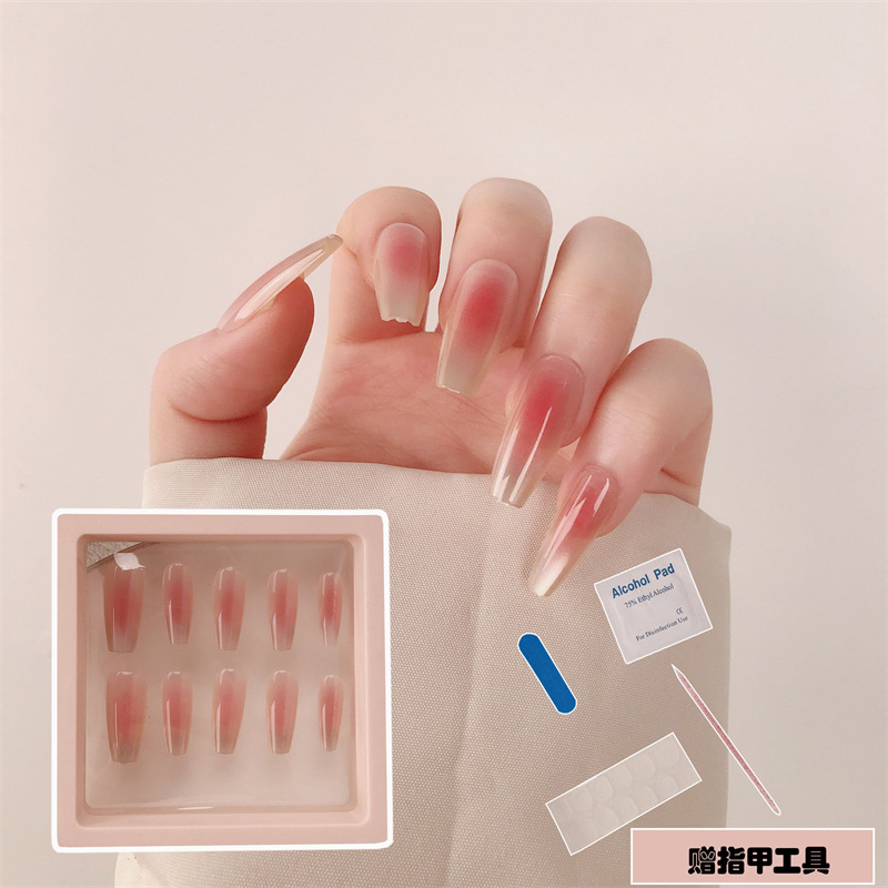 Red de celebridades con uñas hechas a mano, lentejuelas negras, color sólido, sensación de alta calidad, vestido blanco, nail art, parche de uñas terminado al por mayor