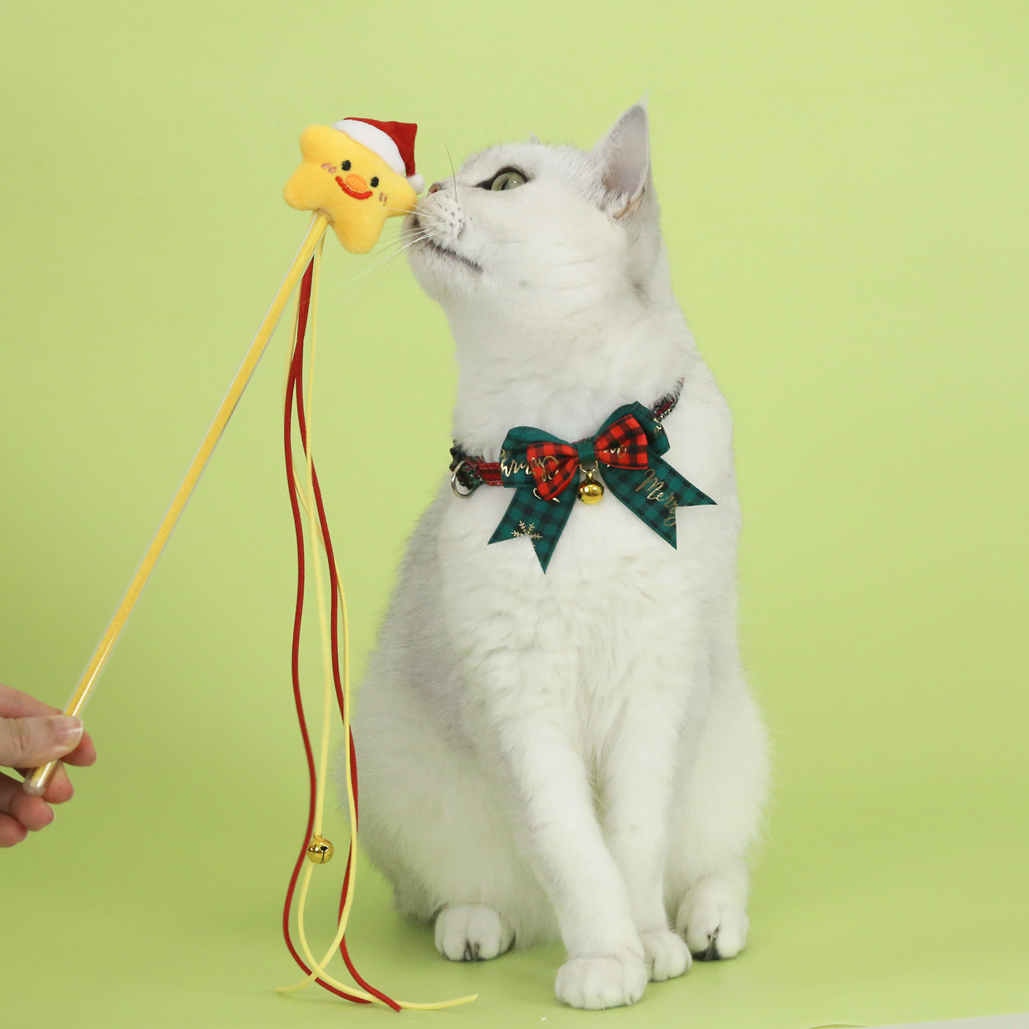 2025 mascotas Navidad arco collar anti-asfixia hebilla ajustable campana cuadrillas corbata estampado collar gato perro