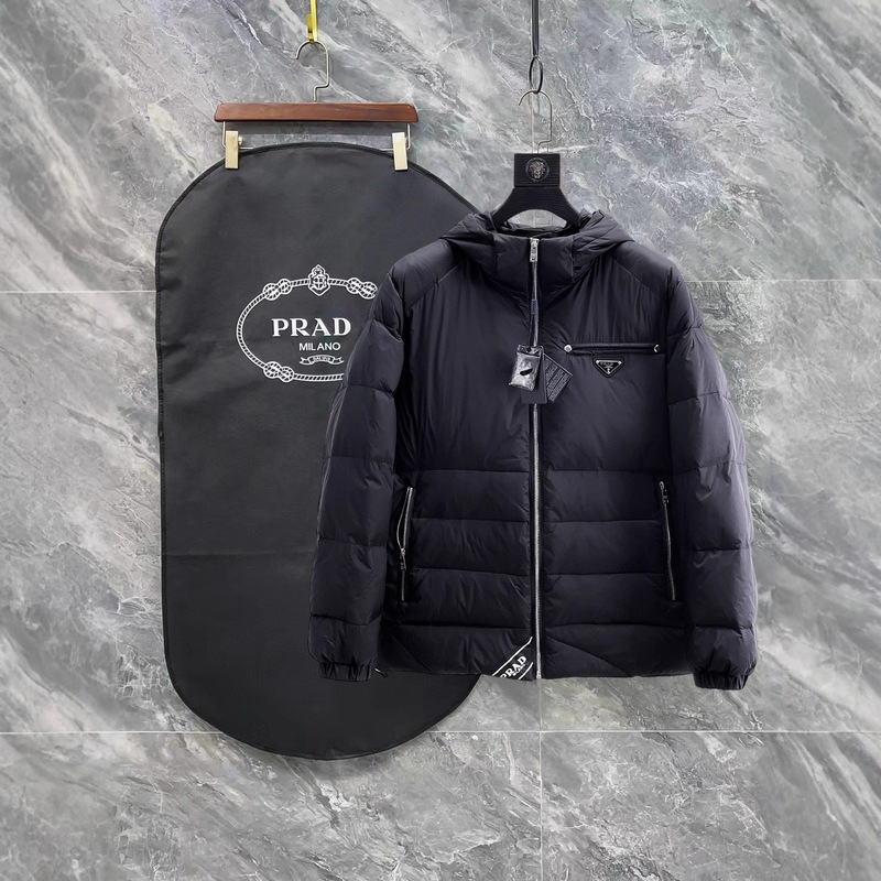 Correct Version of 25 Autumn and Winter New Mongolian Tnf Miu Miu Miu Pra Prajia Hooded Tb down Jacket Jacket for Men and Women