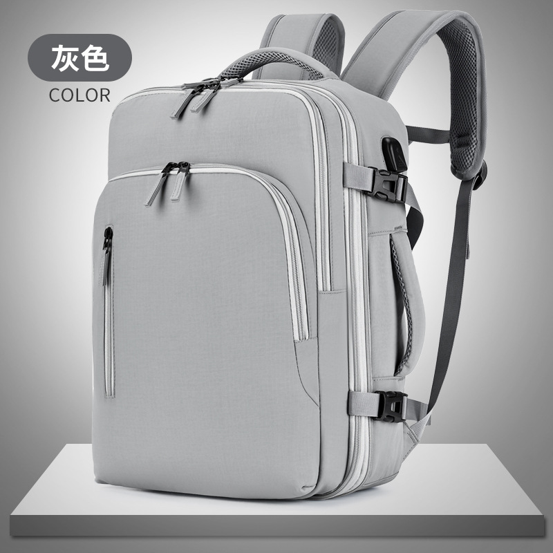 Sac à dos double grande capacité pour homme, idéal pour le commerce international, les voyages et les déplacements. Sac d'affaires multifonctionnel et extensible, compatible avec les ordinateurs portables._voghion.com