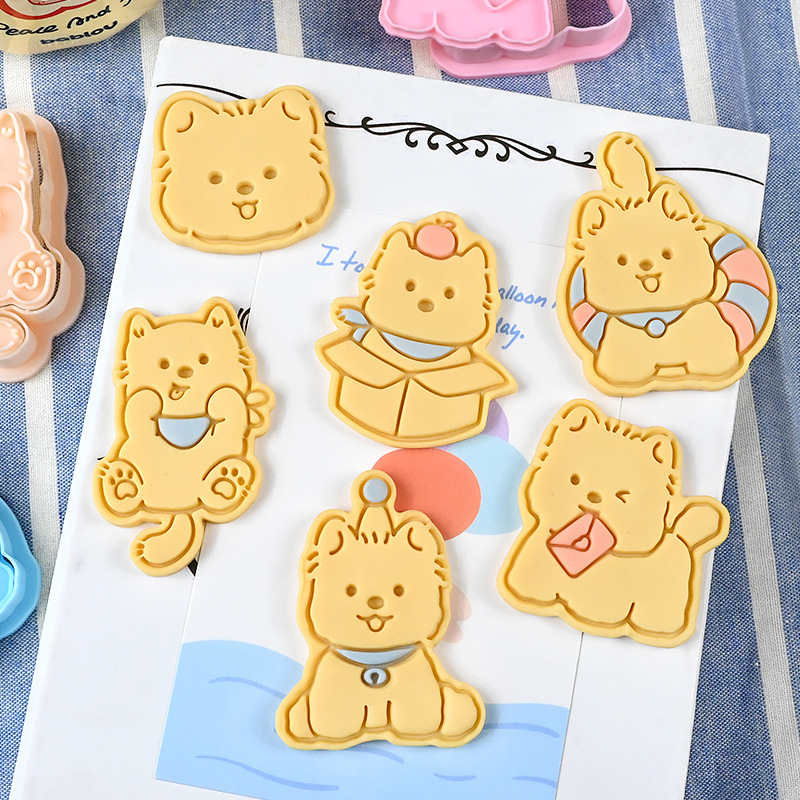 立体プレス適切なビスケット型ペット子犬漫画ビスケット型ウエストハイランド犬クッキーベーキングツール|undefined