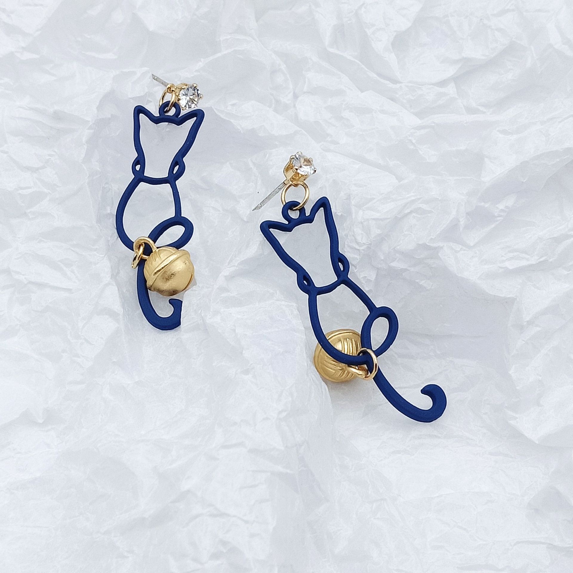 Simple Style Cat Alloy Stoving Varnish Drop Earrings display picture 3