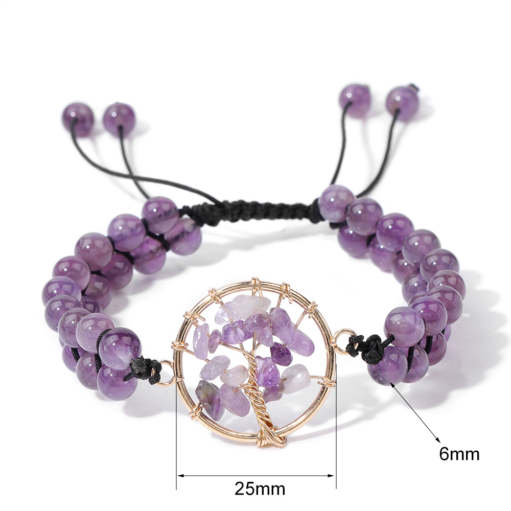 Estilo Étnico Árbol Piedra Natural Tejido De Punto Pulsera display picture 7