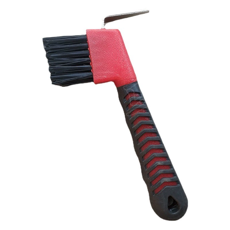 Щетка для подковы крючок для подковы пластиковая ручка Щетка с клеевым покрытием, несколько цветов, инструменты для чистки лошадей, трансграничные