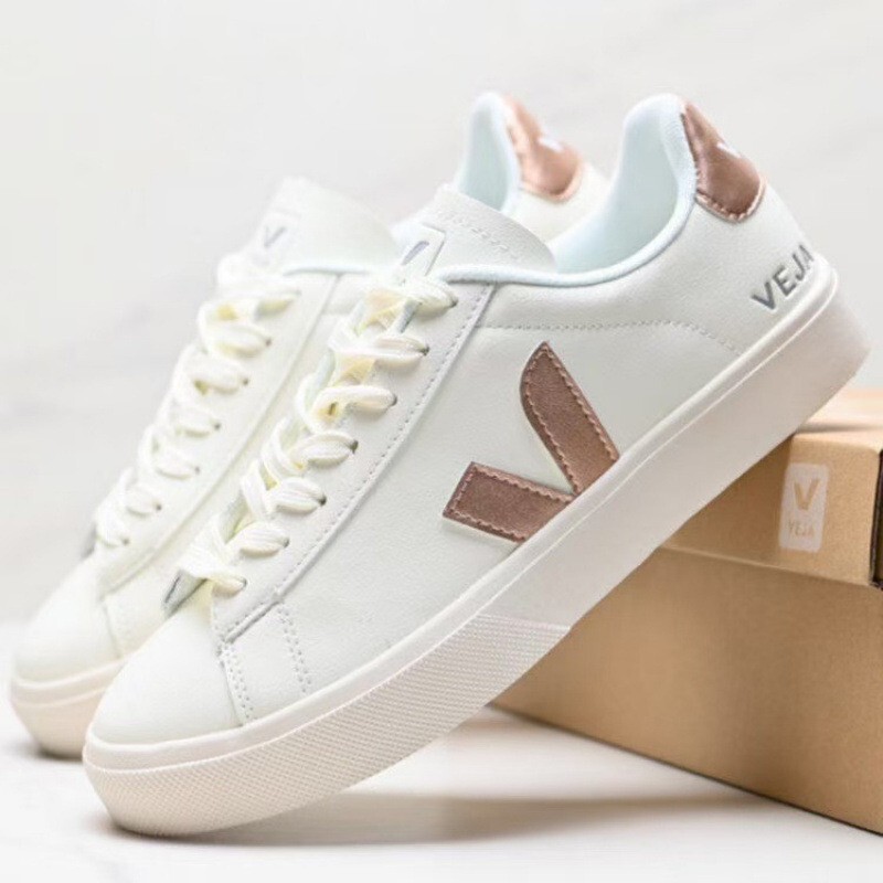 Cross-Border New V-Shaped Shoes Veja White Shoes Men's and Women's Couple Shoes Breathable Casual Sneakers Versatile White Shoes