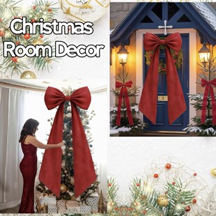 Cross-Border New Product Large Bow Decoration Large Size Satin Bow Hanging Wall Decoration
