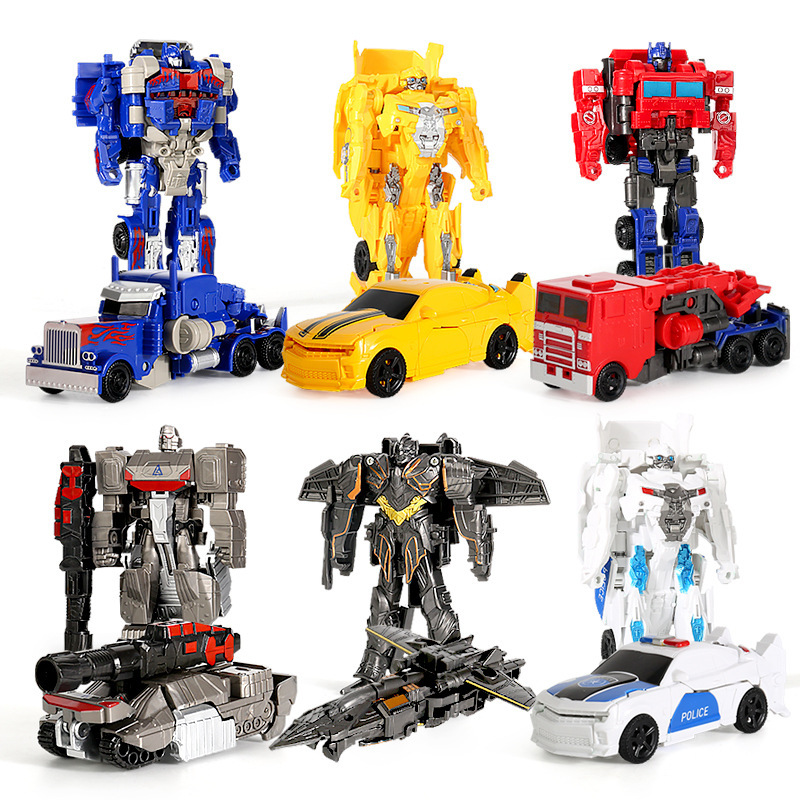 One-Step Transforming Toy Xg848A Airplane Tank Police Car Warrior Optimus Prime Boy Temu Amazon Model
