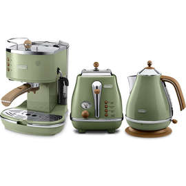 delonghi/德龙复古系家用办公室EC0310咖啡机 多士炉 电水壶小型