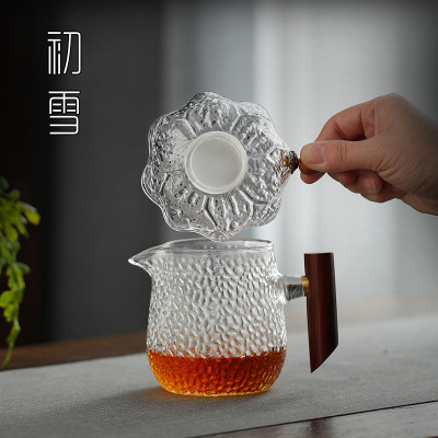 Justice cup Three Teapot suit Glass Hammer tea utensils Heat Kungfu Online tea set teacup