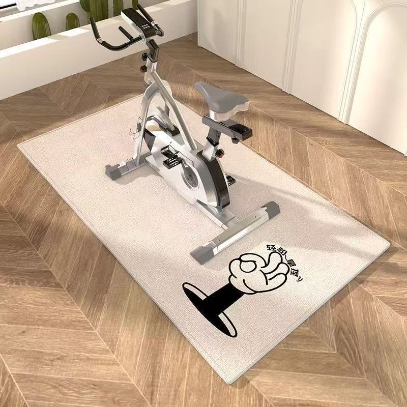 Dynamic Cycling Mat, Treadmill, Shock-Absorbing and Noise-Reducing Mat, Elliptical Machine, Indoor Fitness Exercise, Soundproof Carpet
