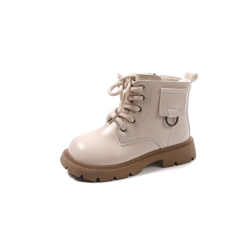 Botas Martin estilo británico para niños, moda otoño 2024, para niñas, suela blanda de cuero para niños, botas individuales_voghion.com