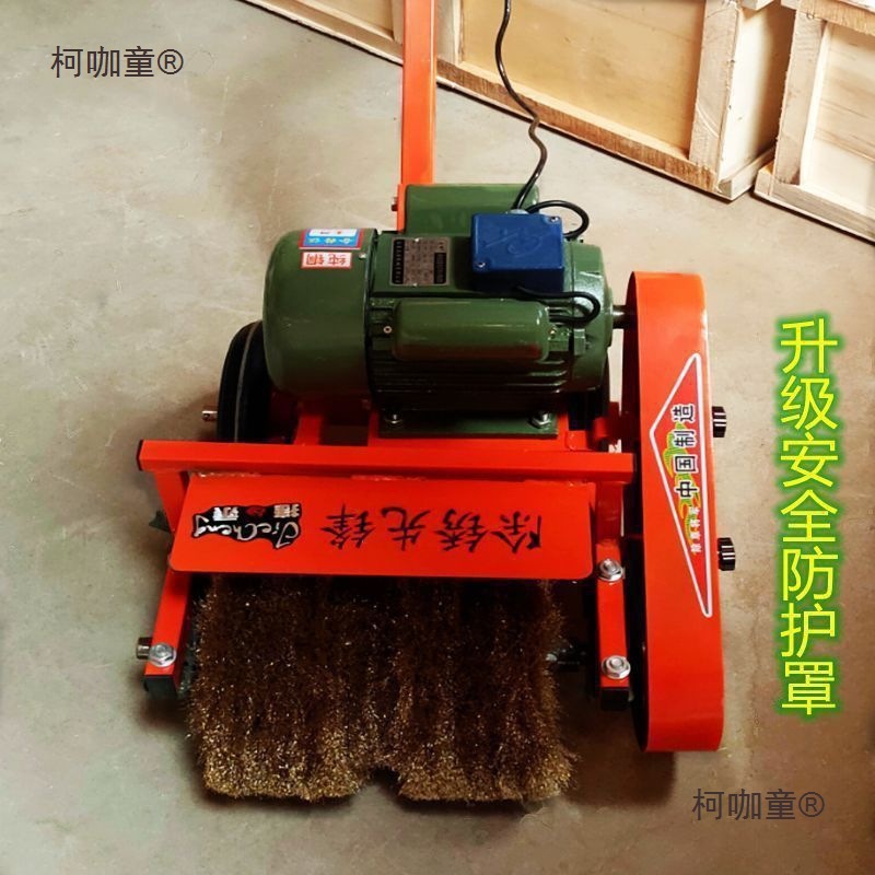 电动彩钢瓦除锈机大型翻新平面铁板打磨抛光机手推式钢丝轮麦太保