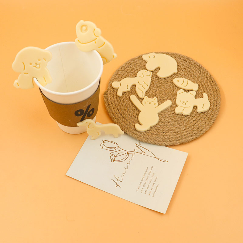 Linda taza colgante gato de dibujos animados galleta molde taza colgante ardilla galleta café té de la tarde decoración de bricolaje molienda para hornear