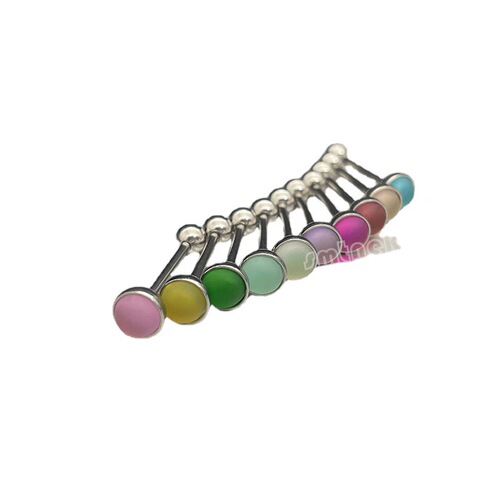 SMTNEK titanium steel candy color frosted multi-color tongue nail tongue jewelry stainless steel piercing jewelry