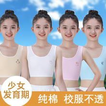 女童内衣发育期小学生初中生女孩小背心儿童裹胸棉质胸罩少女抹胸