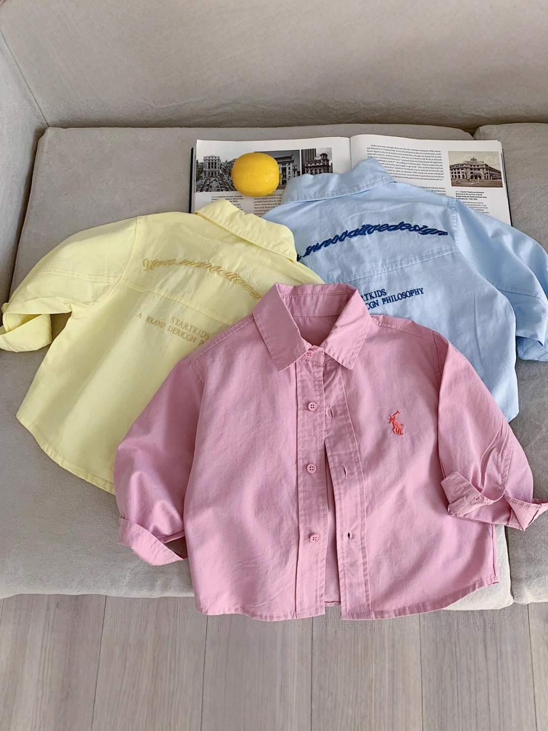 Children's spring cotton shirt for boys for leisure