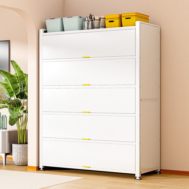 Steel Shoe Cabinet for Home Use, Entryway Storage Cabinet, Integrated Wall-Mounted Multi-Layer Large-Capacity Shoe Rack Steel Shoe Cabinet for Home Use, Entryway Storage Cabinet, Integrated Wall-Mounted Multi-Layer Large-Capacity Shoe Rack