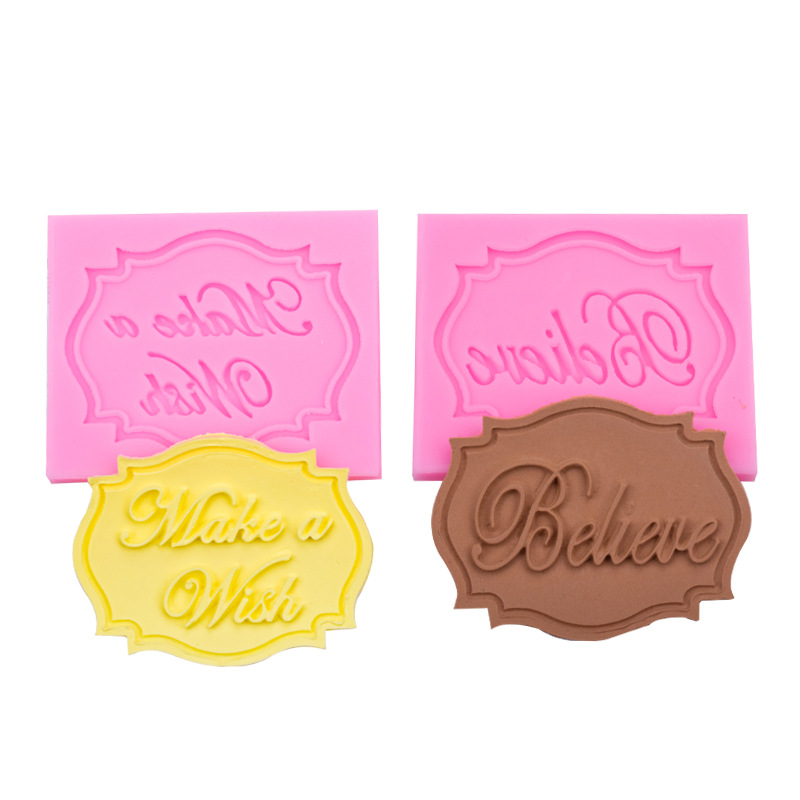 Chocolate fondant molde de silicona para hornear pastel decoración Feliz cumpleaños