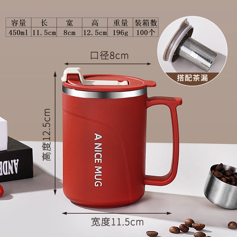 304 厚みのあるステンレス鋼の茶漏れ断熱カップ、見栄えの良いポータブル車載屋外コーヒーカップ、家庭用シンプルなウォーターカップ|undefined